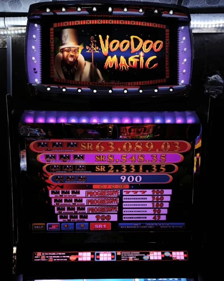 The VooDoo Magic machine on the Amusement Centre floor